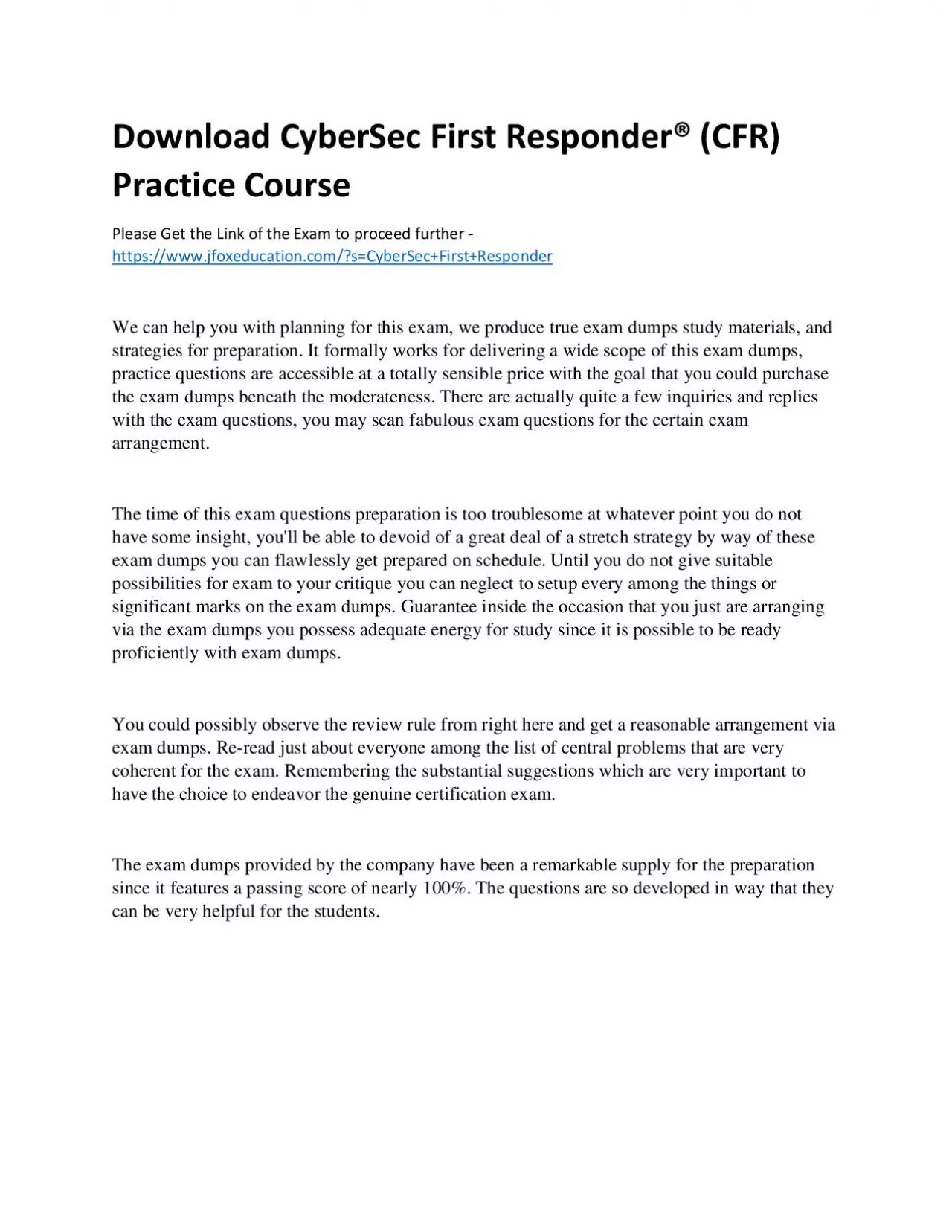 PDF-Download CyberSec First Responder® (CFR) Practice Course