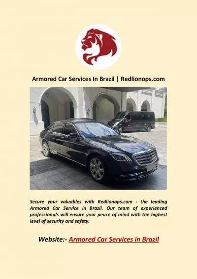 Armored Car Services In Brazil | Redlionops.com