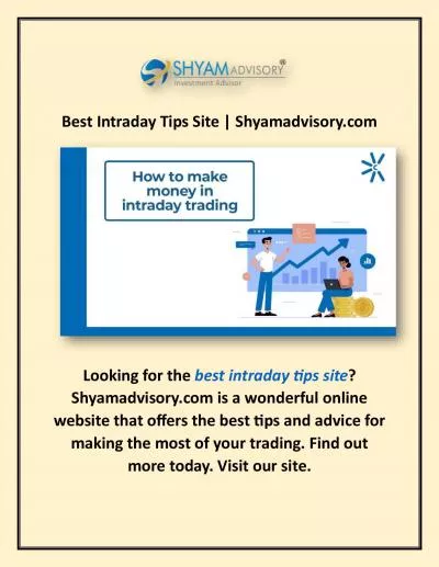 Best Intraday Tips Site | Shyamadvisory.com