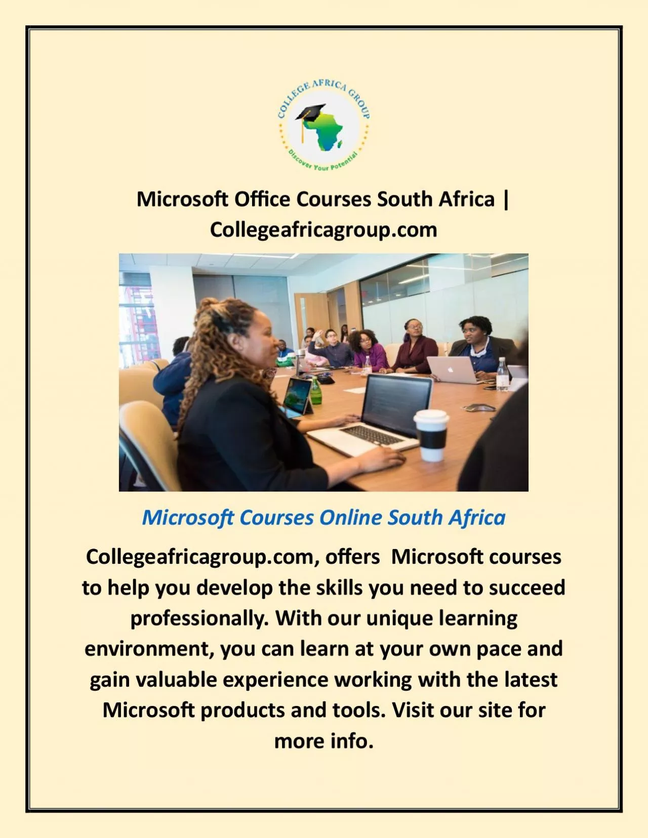 PDF-Microsoft Office Courses South Africa | Collegeafricagroup.com