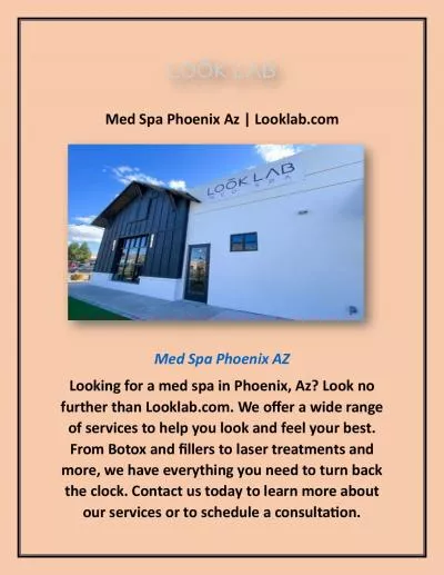 Med Spa Phoenix Az | Looklab.com