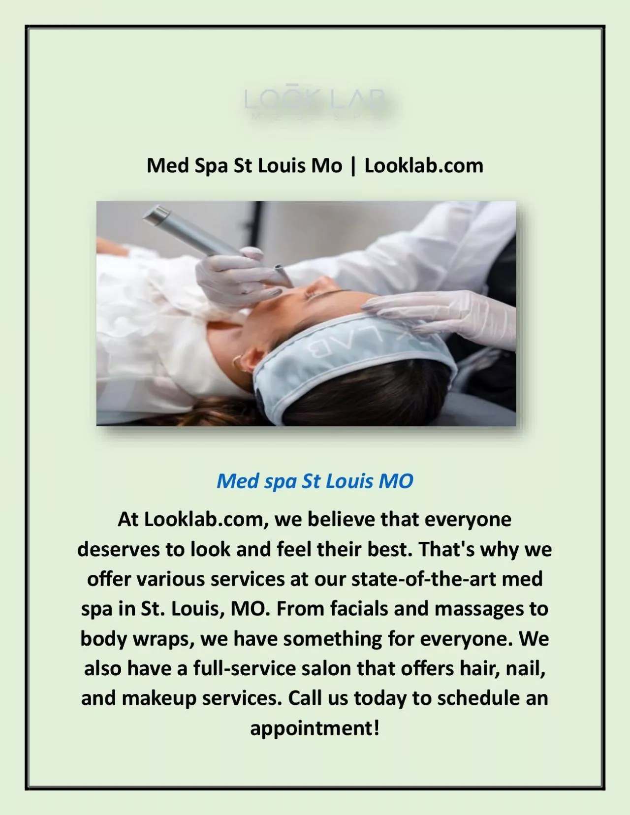 PDF-Med Spa St Louis Mo | Looklab.com