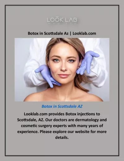 Botox in Scottsdale Az | Looklab.com