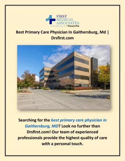 Best Primary Care Physician In Gaithersburg, Md | Drsfirst.com