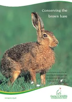 Conserving thebrown hare