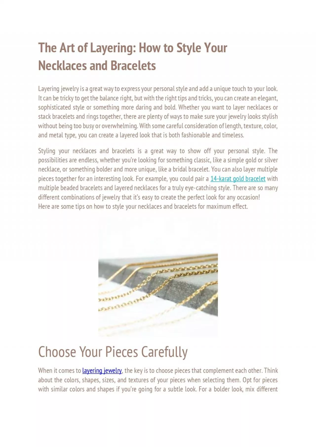 PDF-The Art of Layering How to Style Your Necklaces and Bracelets