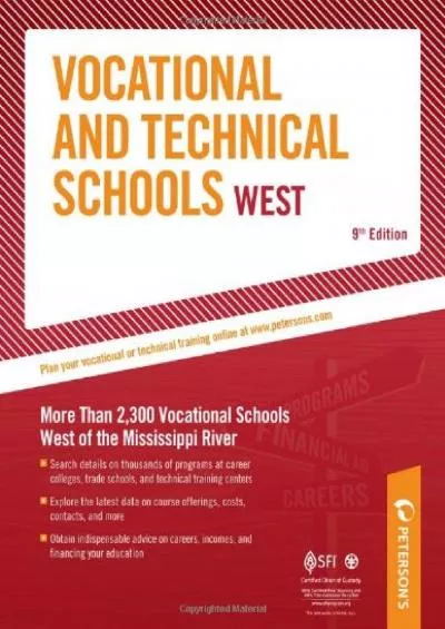 [DOWNLOAD] Vocational  Technical Schools West: More Than 2,300 Vocational Schools West of the Mississippi River Peterson\'s Vocational  Technical Schools  Programs: West