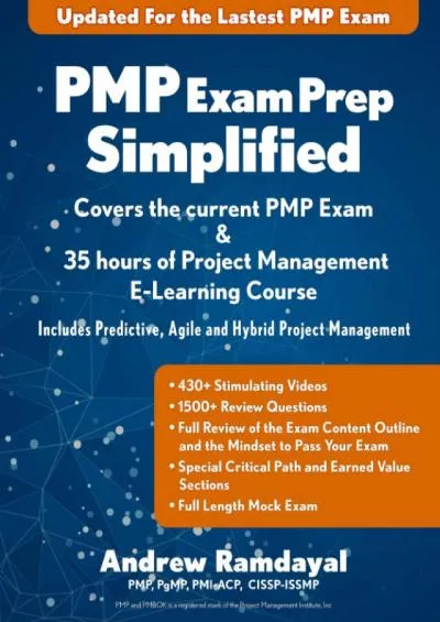 [EBOOK] PMP Exam Prep Simplified: Covers the Current PMP Exam and Includes a 35 Hours of Project Management E-Learning Course