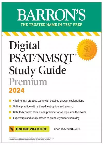 [DOWNLOAD] Digital PSAT/NMSQT Study Guide Premium, 2024: 4 Practice Tests + Comprehensive
