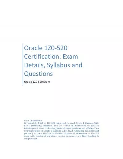 Oracle 1Z0-520 Certification: Exam Details, Syllabus and Questions