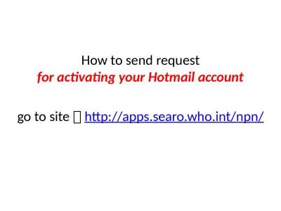 How to send request for activating your Hotmail account