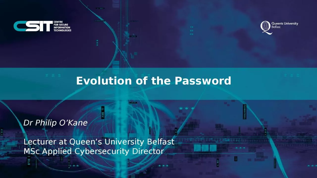 PPT-Evolution of the Password