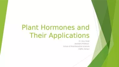 Plant Hormones and Their Applications