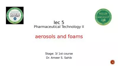 1 lec  5 Pharmaceutical Technology II