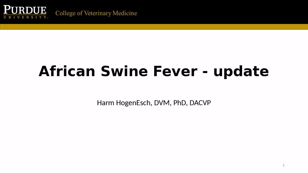 PPT-African Swine Fever - update