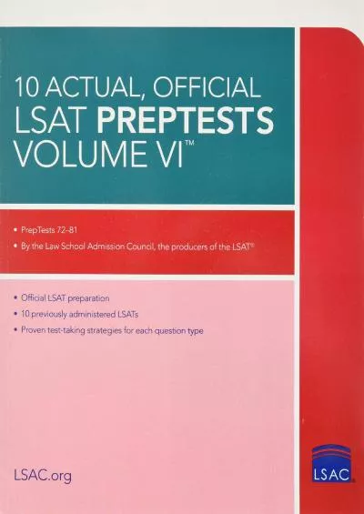 [READ] 10 Actual, Official LSAT PrepTests Volume VI: PrepTests 72–81