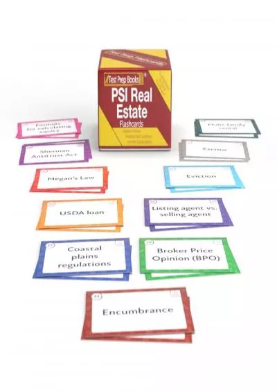 [DOWNLOAD] PSI Real Estate Exam Prep Study Cards: PSI Real Estate Review with Practice Test Questions for the National License [Full Color Cards]