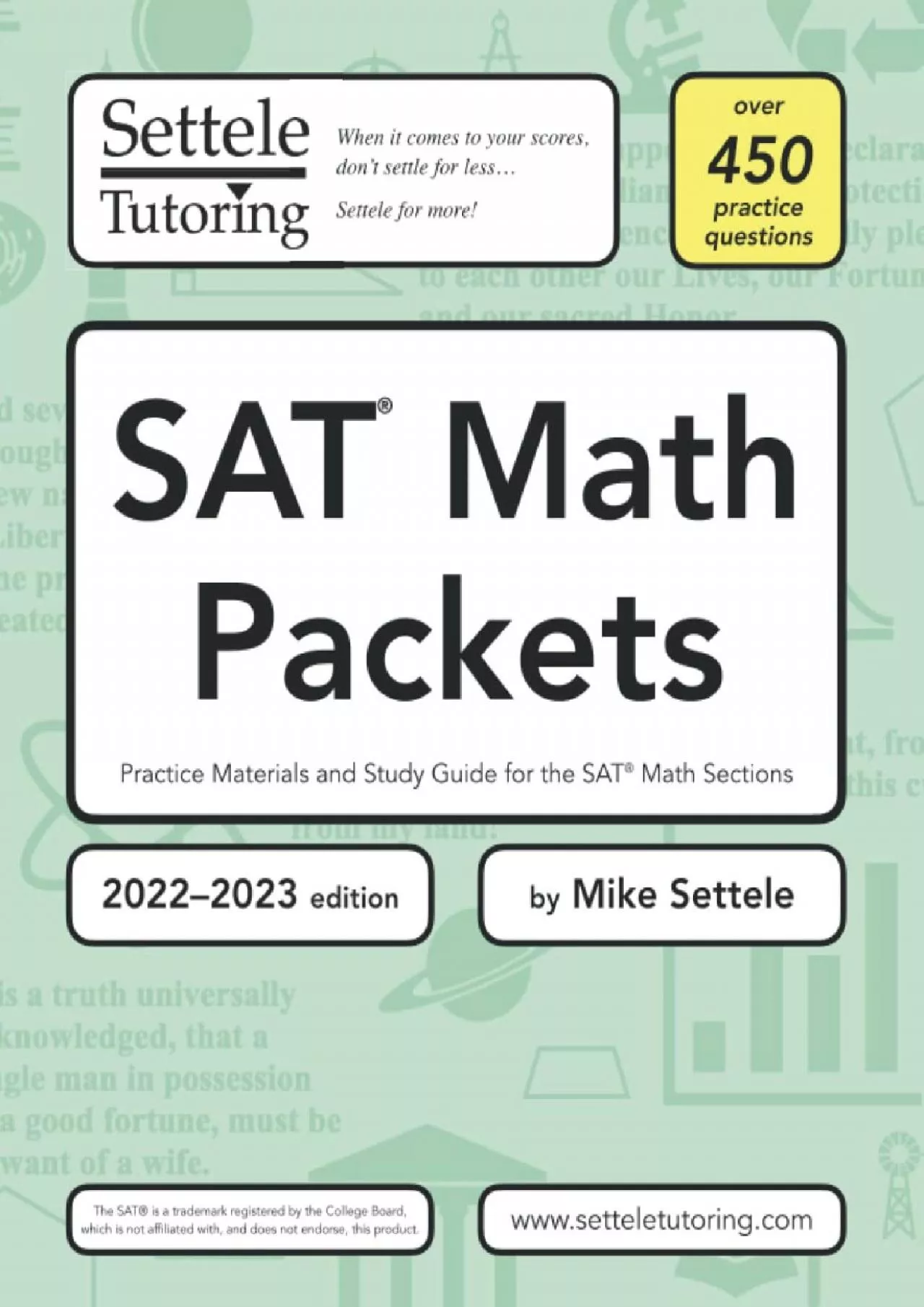 [EBOOK] SAT Math Packets 2022-2023 edition: Practice Materials and Study Guide for the