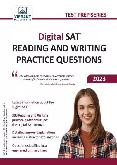 [EBOOK] Digital SAT Reading and Writing Practice Questions Test Prep Series