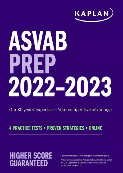 [DOWNLOAD] ASVAB Prep 2022–2023: 4 Practice Tests + Proven Strategies + Online Kaplan