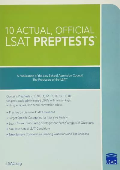 [READ] 10 Actual, Official LSAT PrepTests