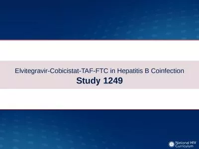 Elvitegravir-Cobicistat-TAF-FTC in Hepatitis B Coinfection