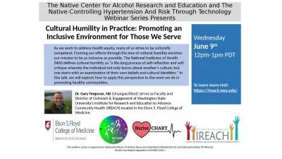 The Native Center for Alcohol Research and Education and The Native-Controlling Hypertension