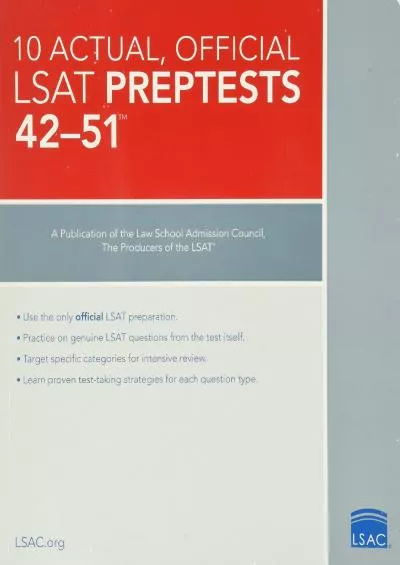[DOWNLOAD] 10 Actual, Official LSAT PrepTests 42-51: PrepTests 42–51