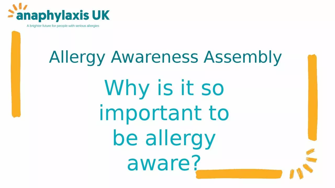 Allergy Awareness Assembly