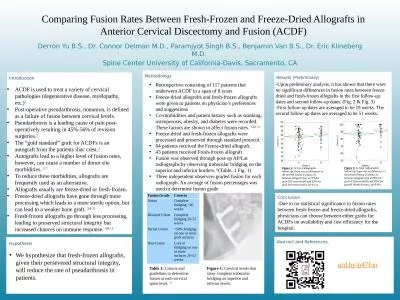 Comparing Fusion Rates Between Fresh-Frozen and Freeze-Dried Allografts in Anterior Cervical