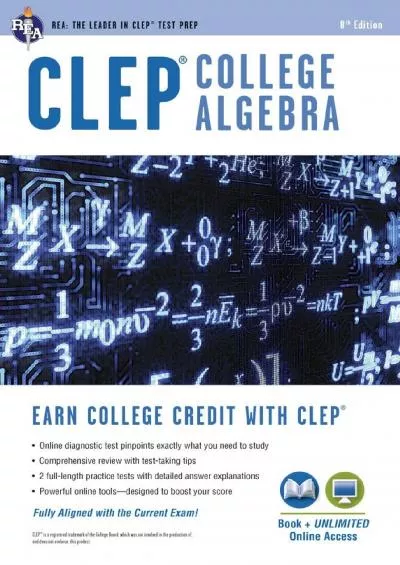 [READ] CLEP® College Algebra Book + Online CLEP Test Preparation