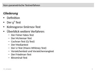 Non-parametrische Testverfahren