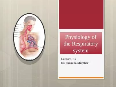 Physiology of the Respiratory system