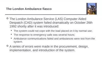 The London Ambulance fiasco