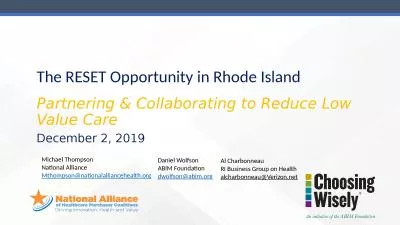 The RESET Opportunity in Rhode Island