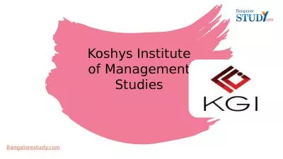 Koshys Institute of Management Studies (KIMS)