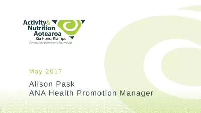 Alison Pask ANA Health Promotion Manager