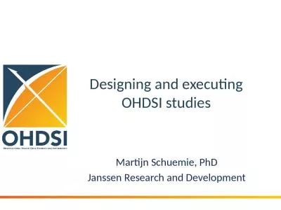 Designing and executing OHDSI studies