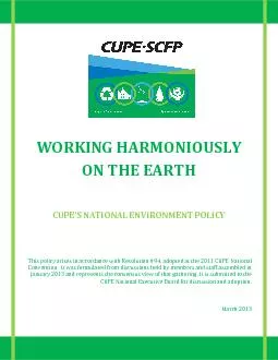 Working Harmoniously on the Earth