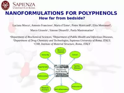 NANOFORMULATIONS FOR  POLYPHENOLS