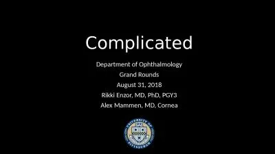 Complicated Department of Ophthalmology