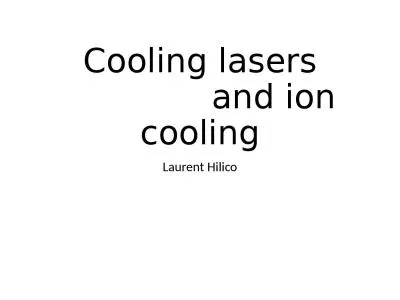 Cooling  lasers               and ion