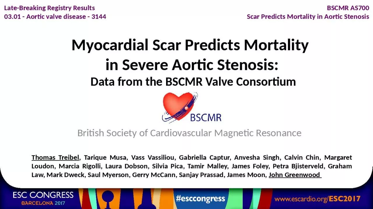 Myocardial Scar Predicts Mortality