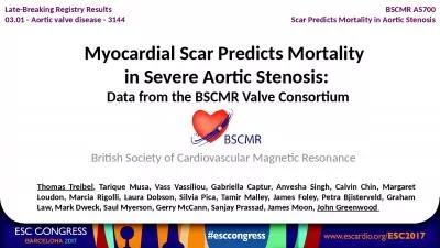 Myocardial Scar Predicts Mortality