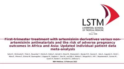 First-trimester treatment with artemisinin derivatives versus non-artemisinin antimalarials and the