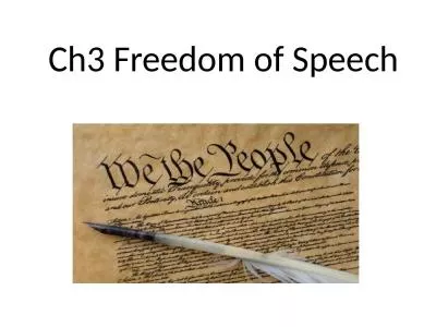 Ch3 Freedom of Speech Topics