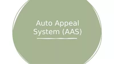 Auto  Appeal System (AAS)