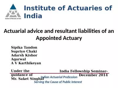 www.actuariesindia.org 2