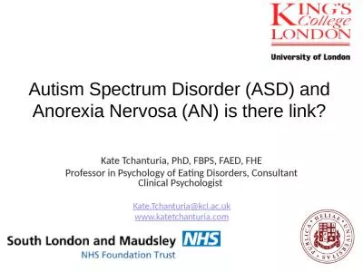 Autism Spectrum Disorder (ASD) and Anorexia Nervosa (AN) is there link?