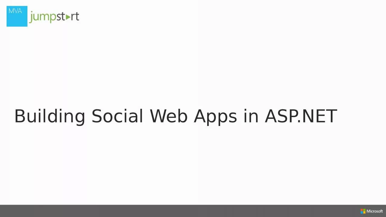 PPT-Building Social Web Apps in ASP.NET